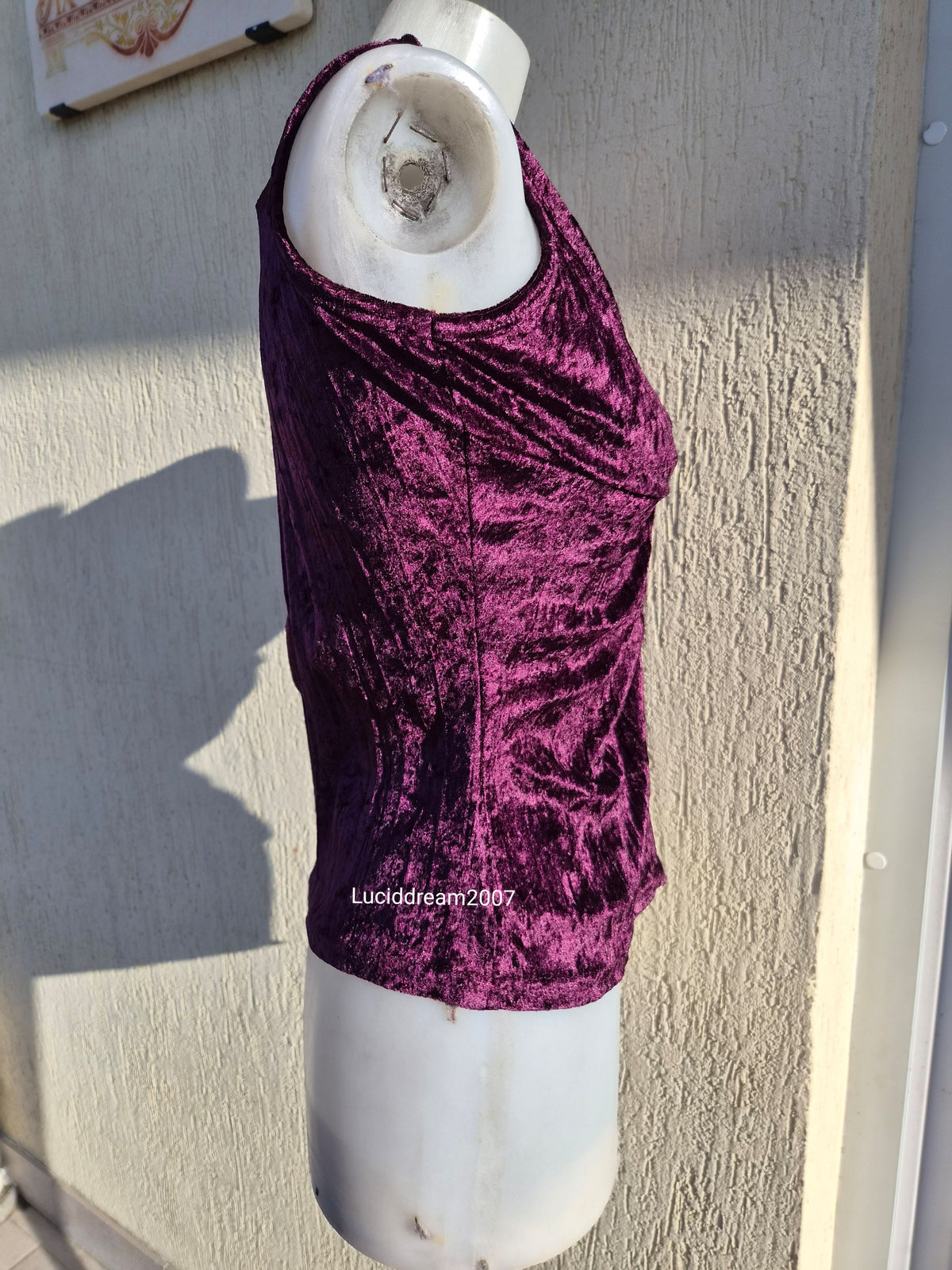 Haut en velours violet