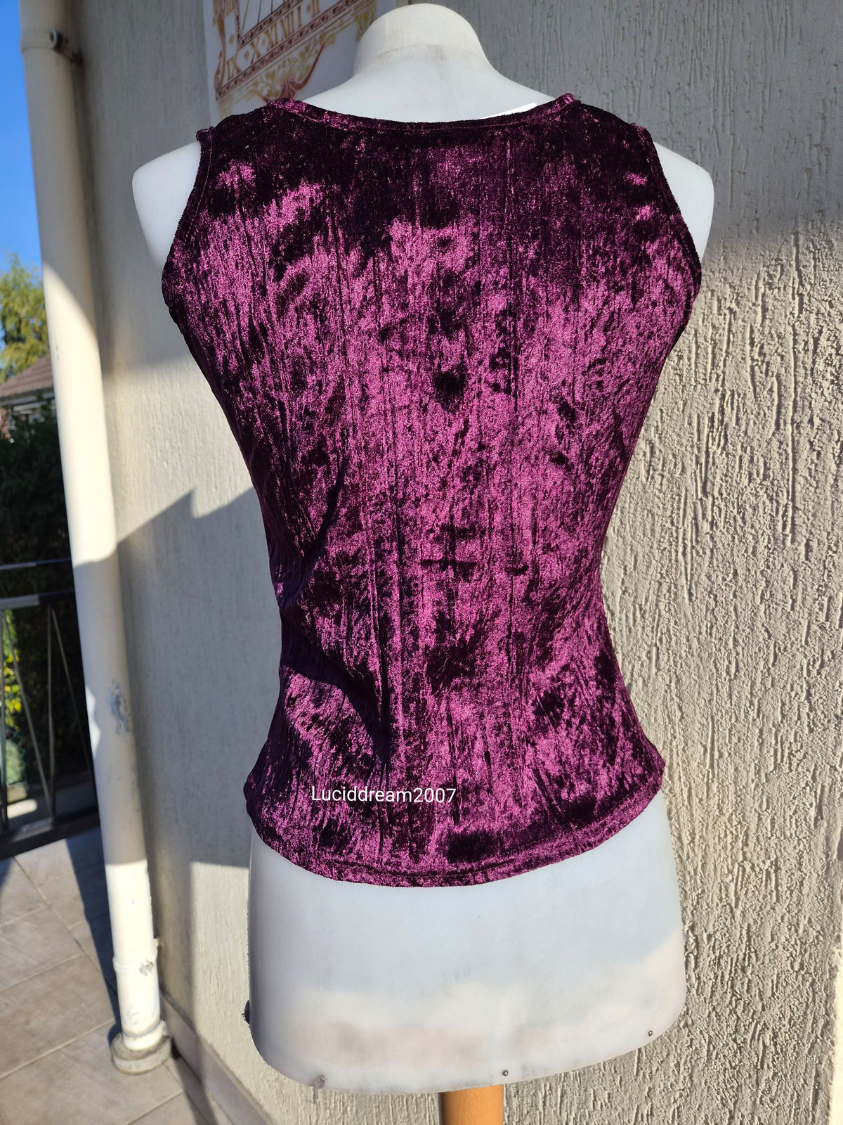 Haut en velours violet