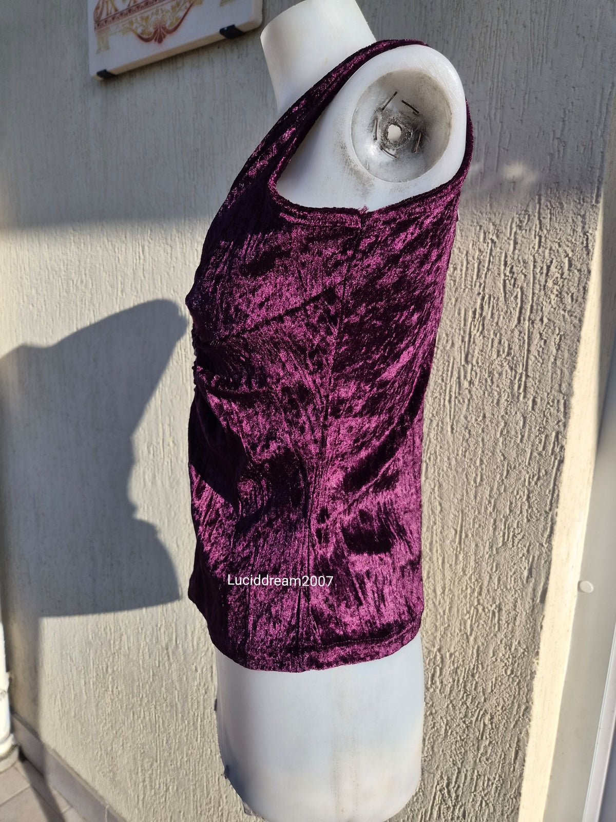 Haut en velours violet