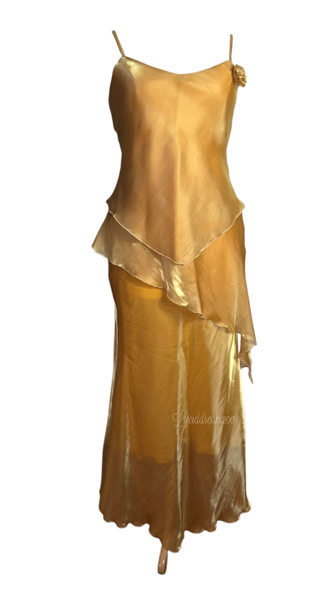 Ensemble en voile jaune avec foulard