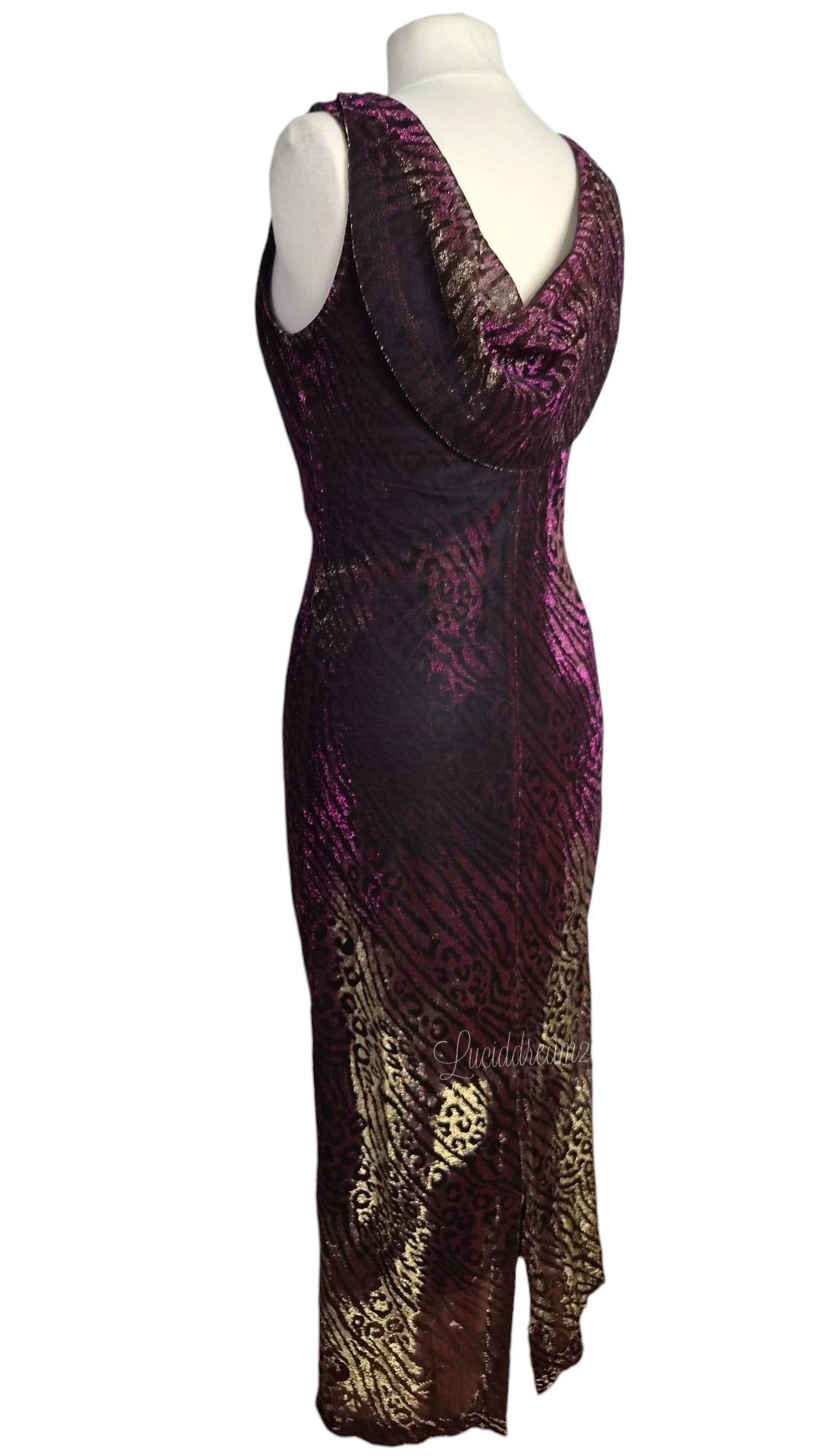 Iridescent leopard print dress