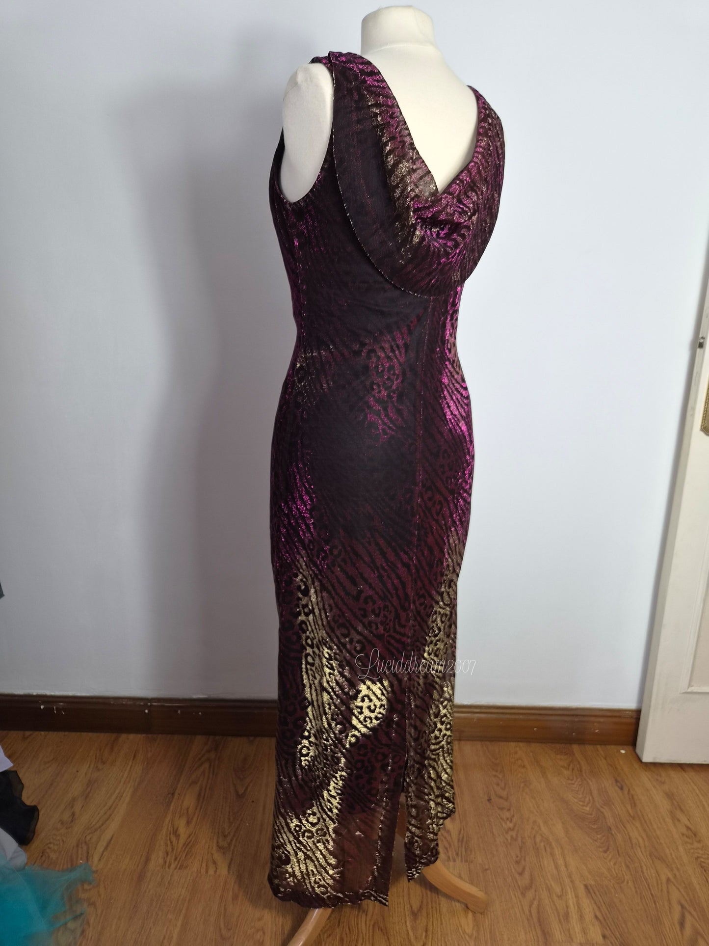 Iridescent leopard print dress