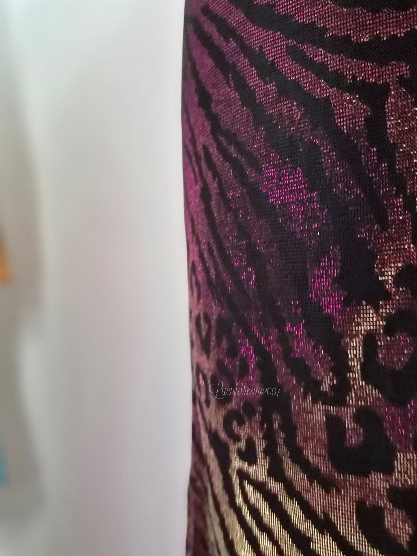 Iridescent leopard print dress