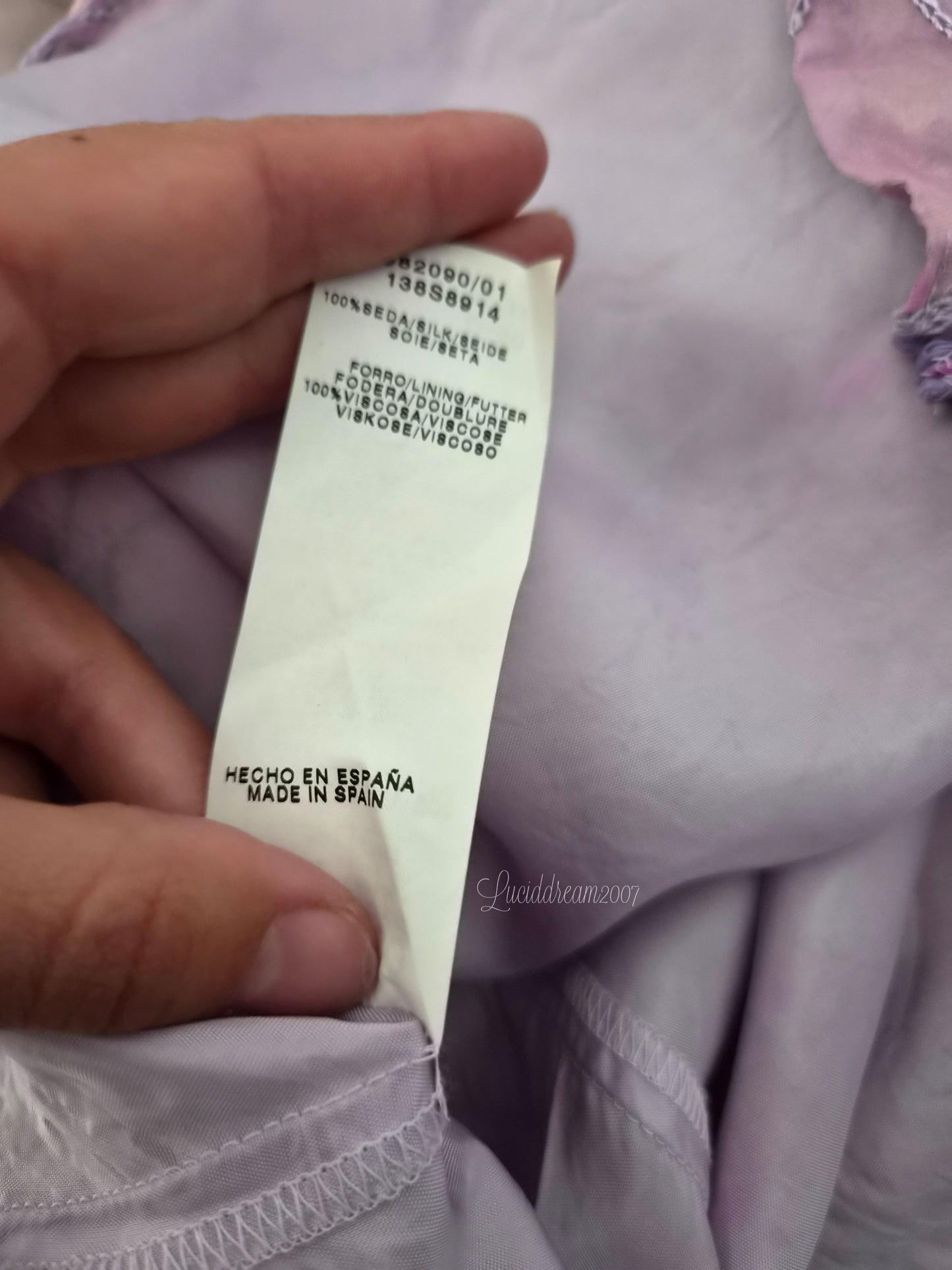 Haut asymétrique brodé lila