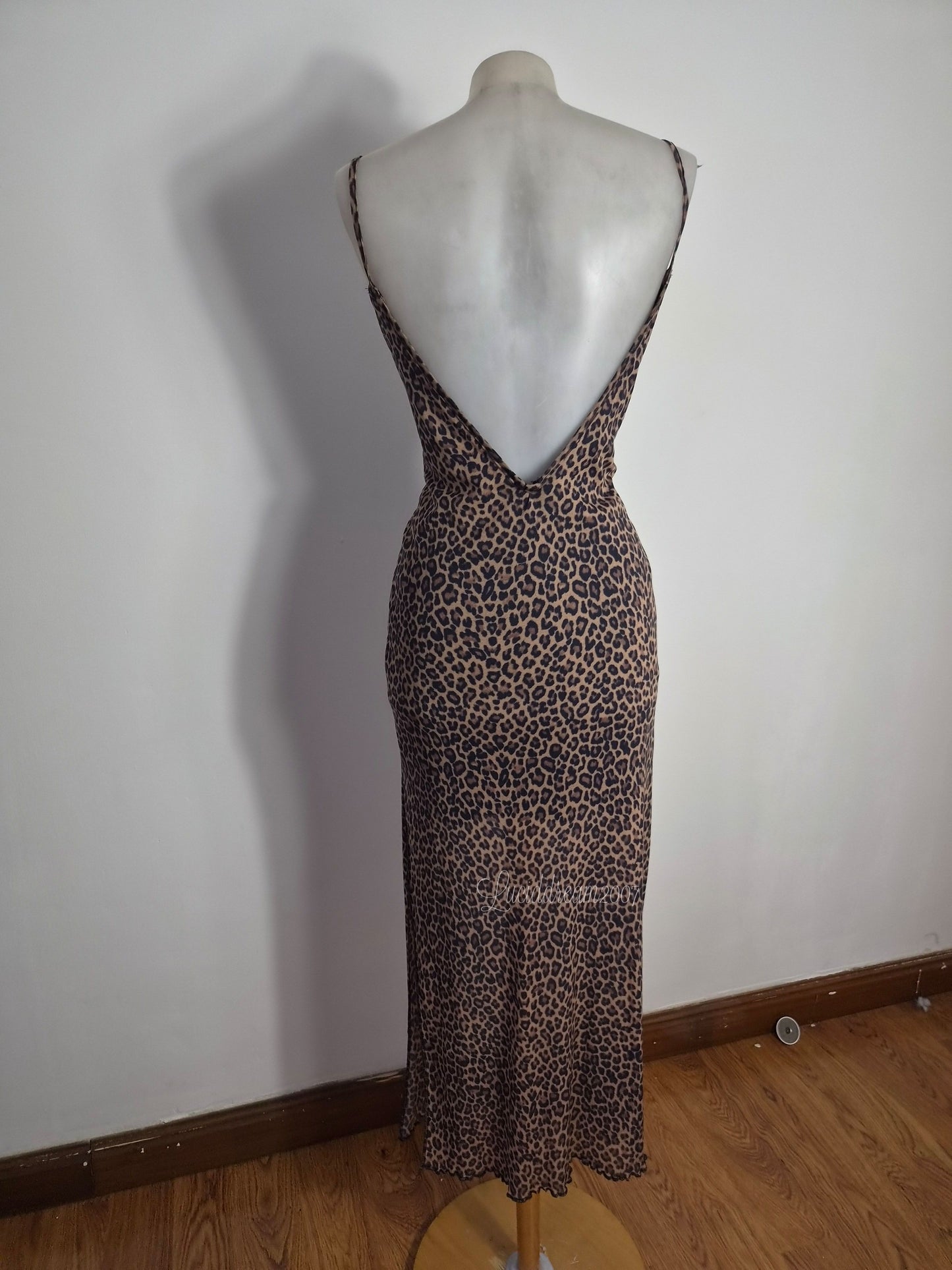 Robe dos nu léopard Zone Bleue