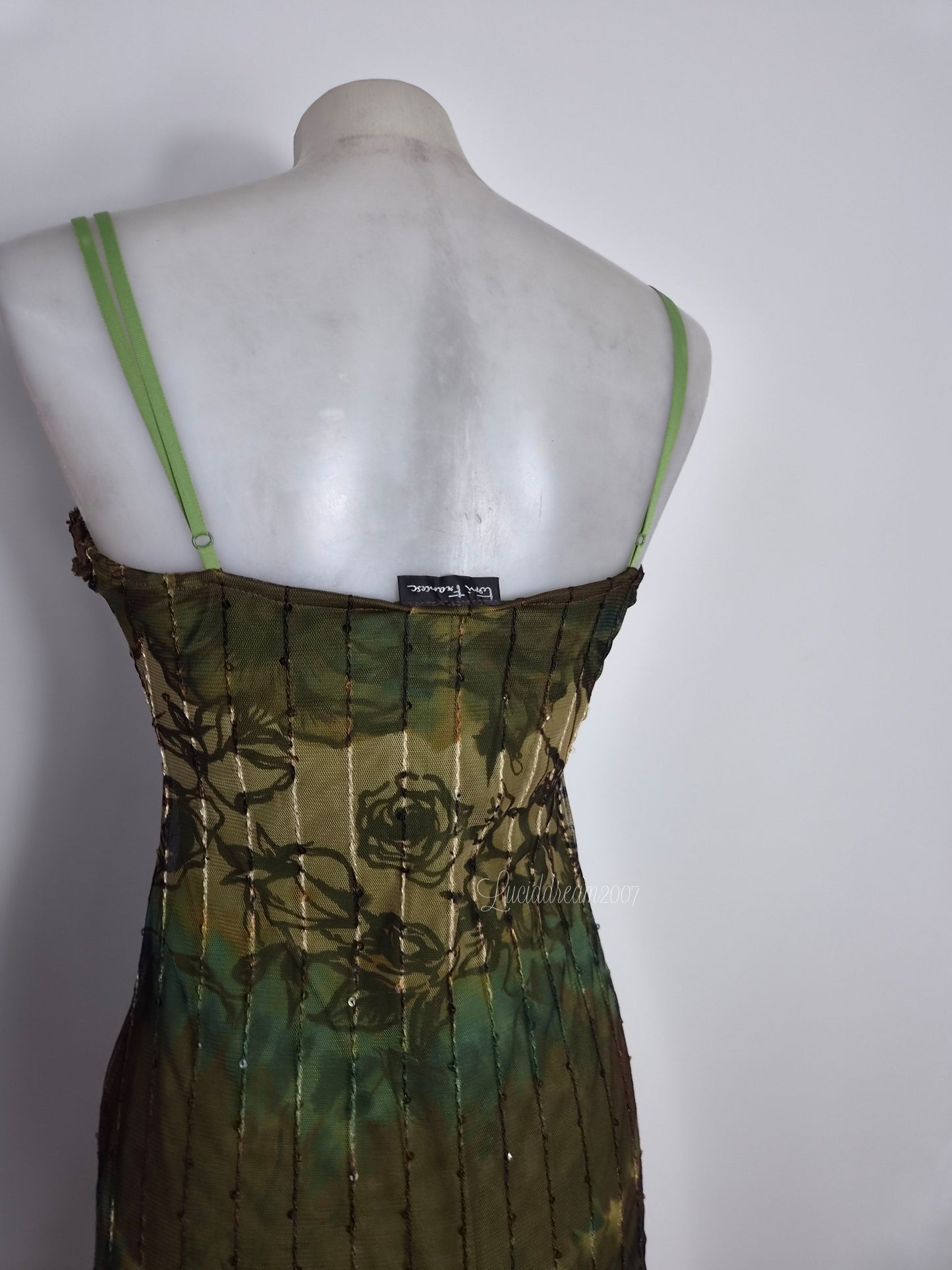 Green lace dress