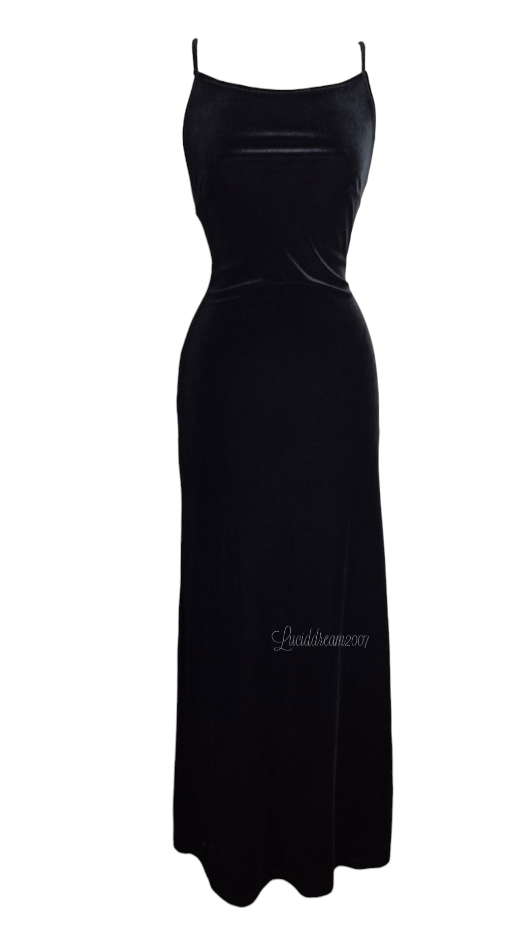 Robe dos nu en velours noir