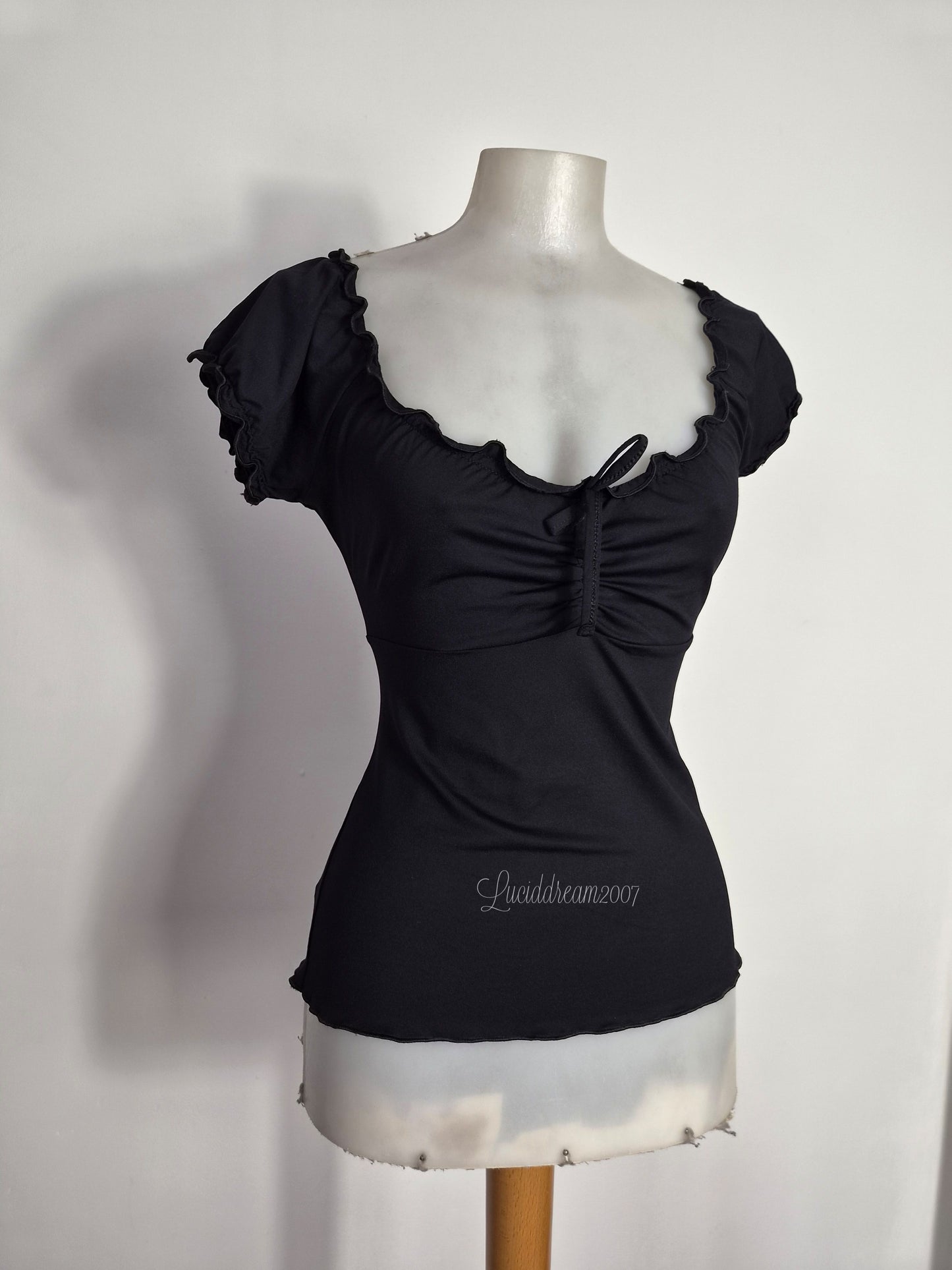 Black bardot high neck