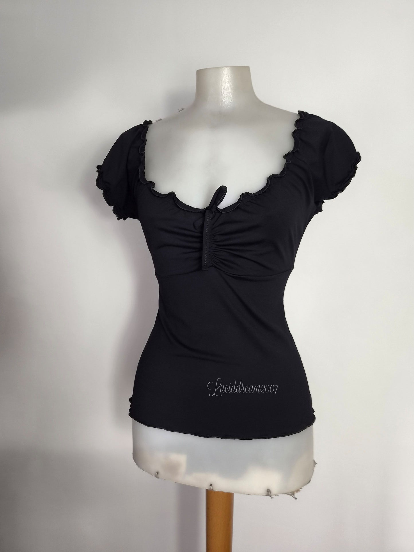 Black bardot high neck