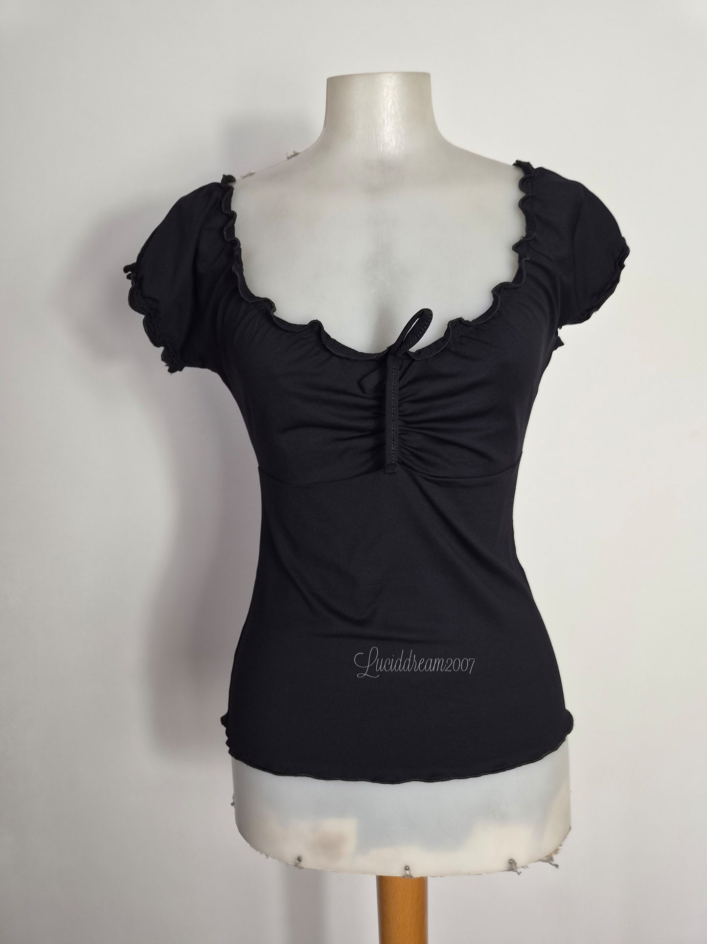 Black bardot high neck
