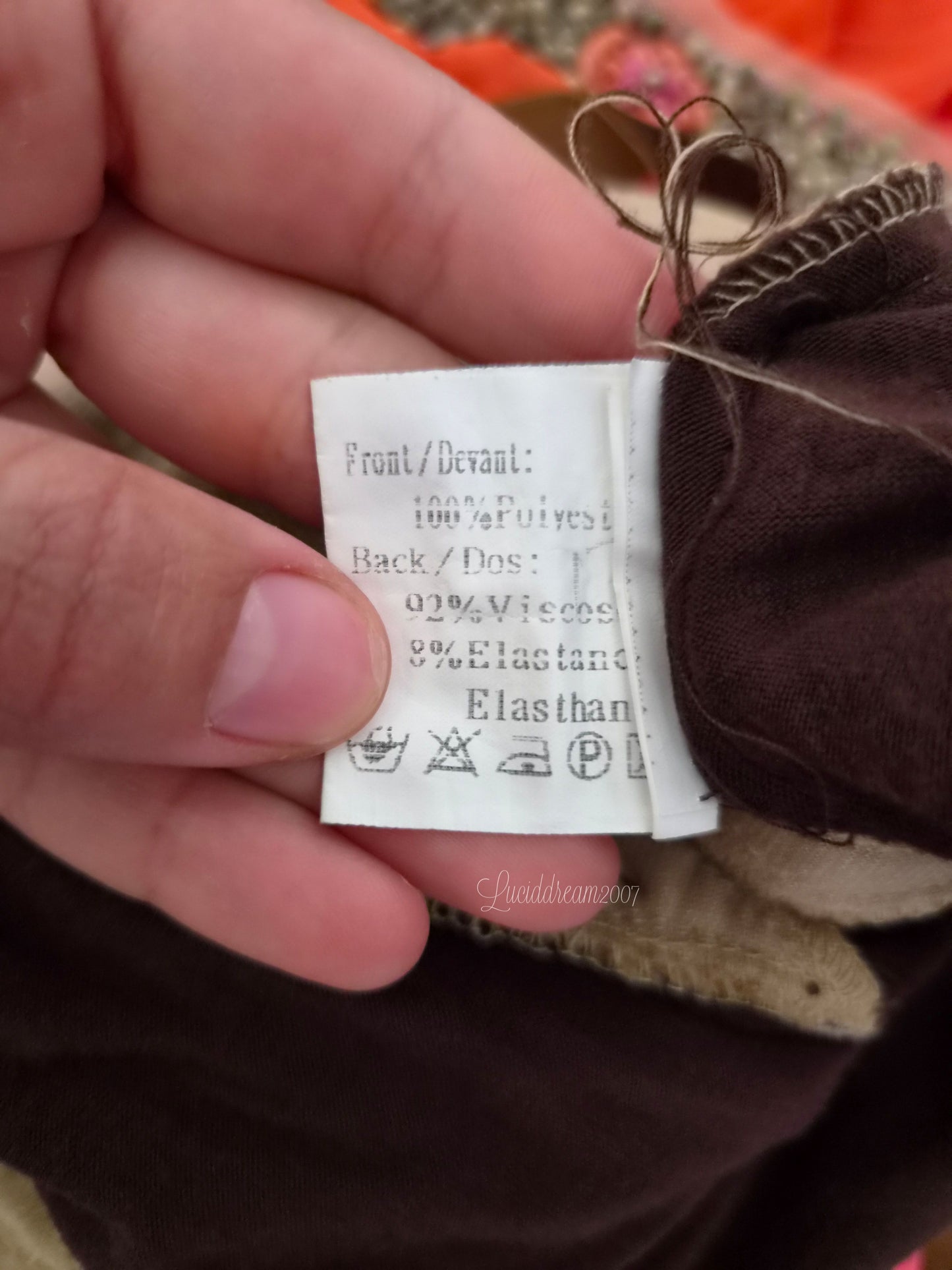 Haut effet corset marron et doré