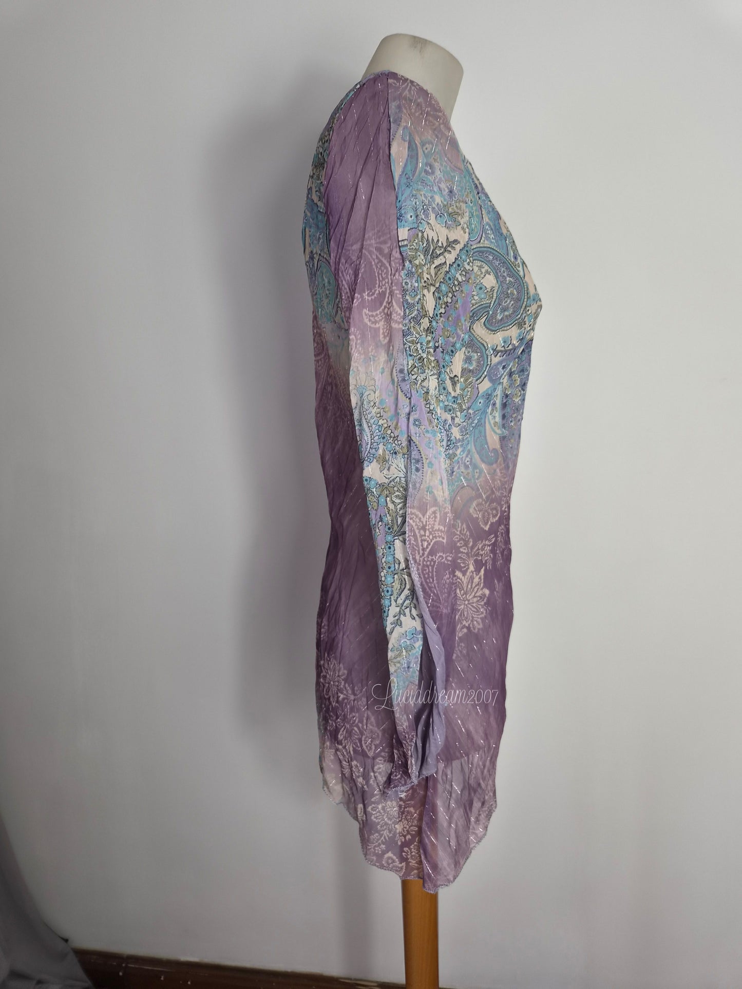 Haut en voile tons bleu et violet