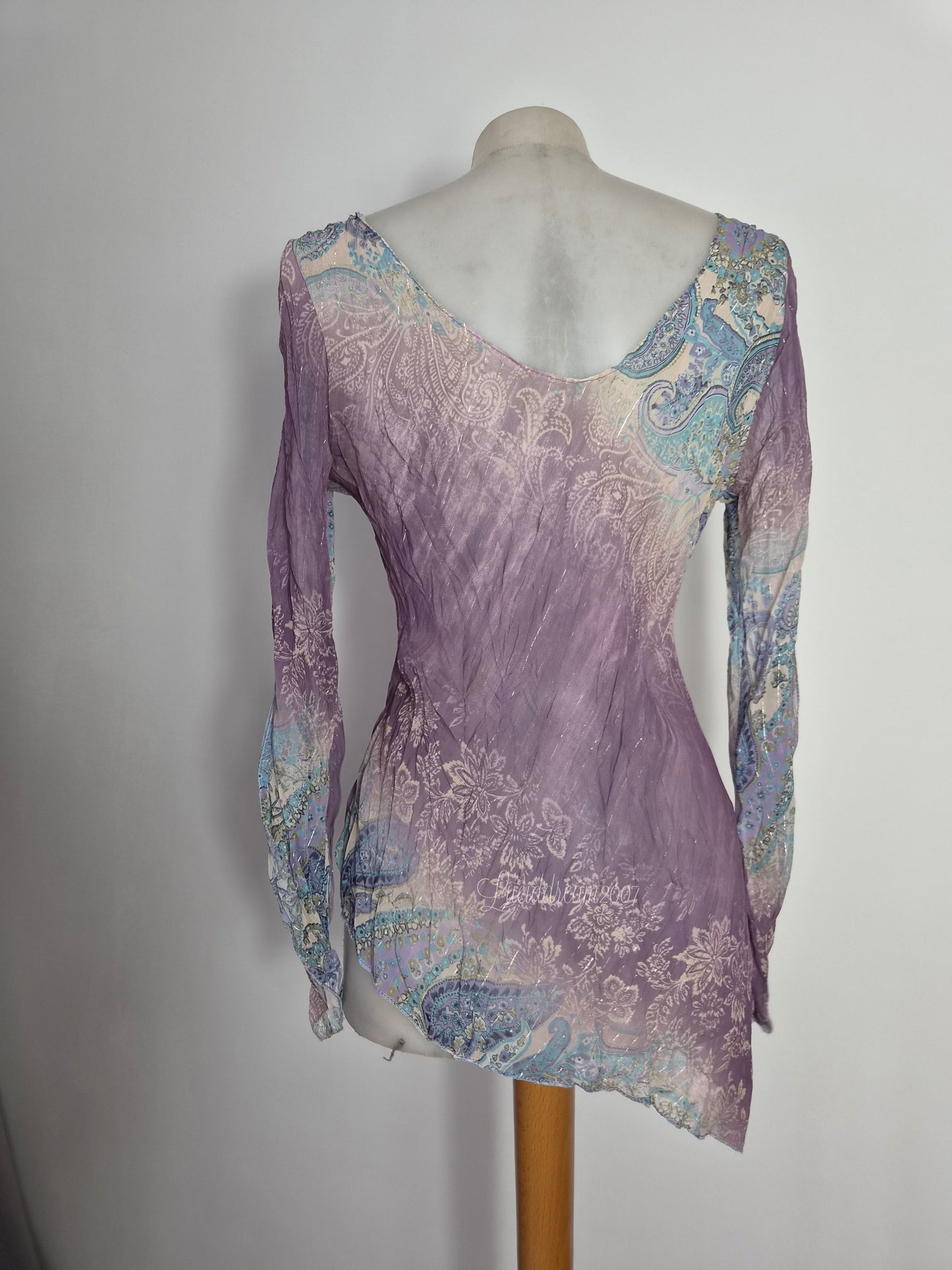Haut en voile tons bleu et violet