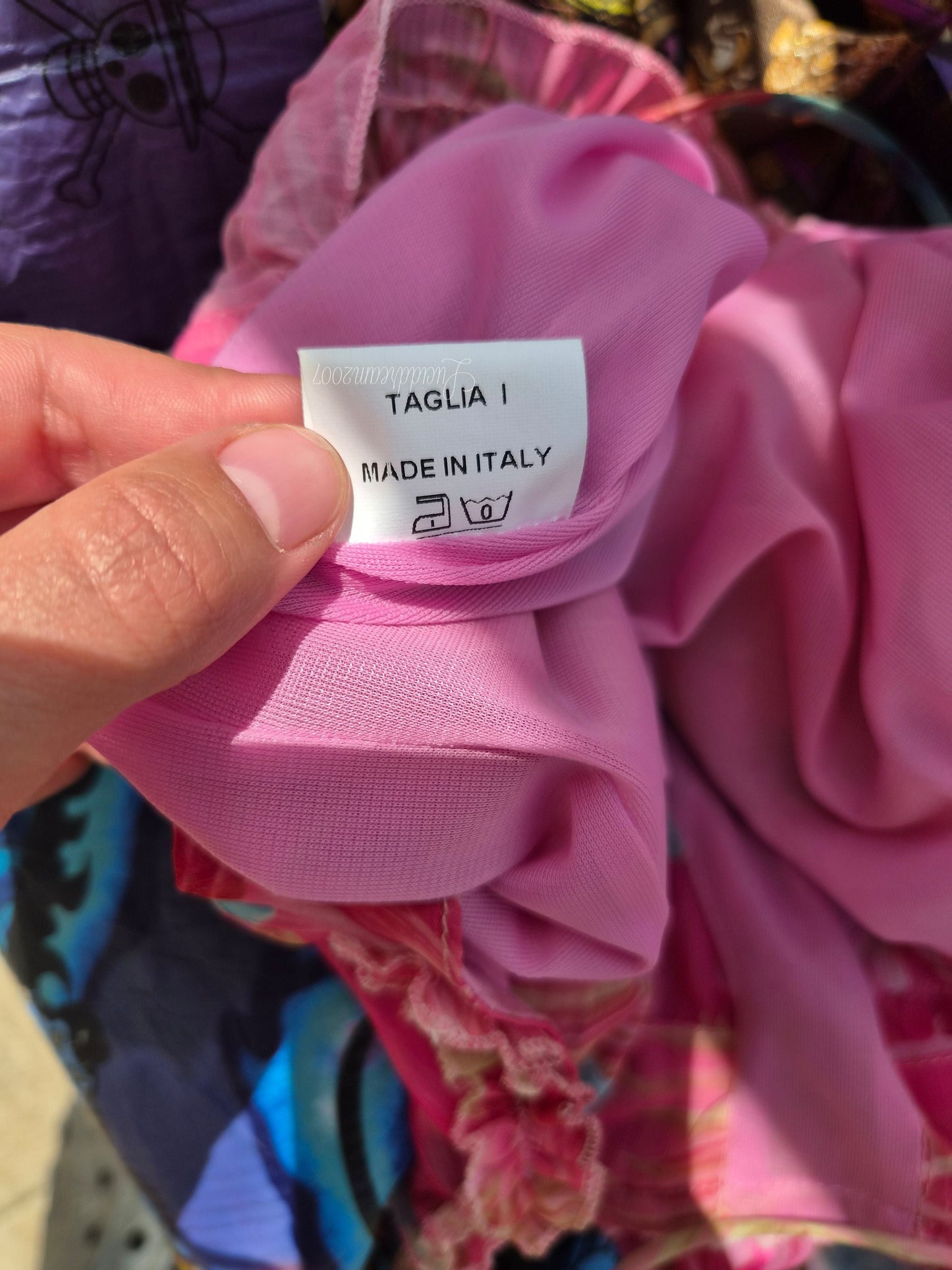 Pink floral print dress