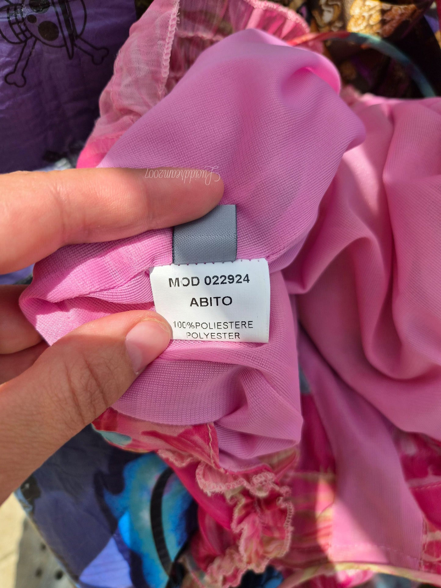 Pink floral print dress