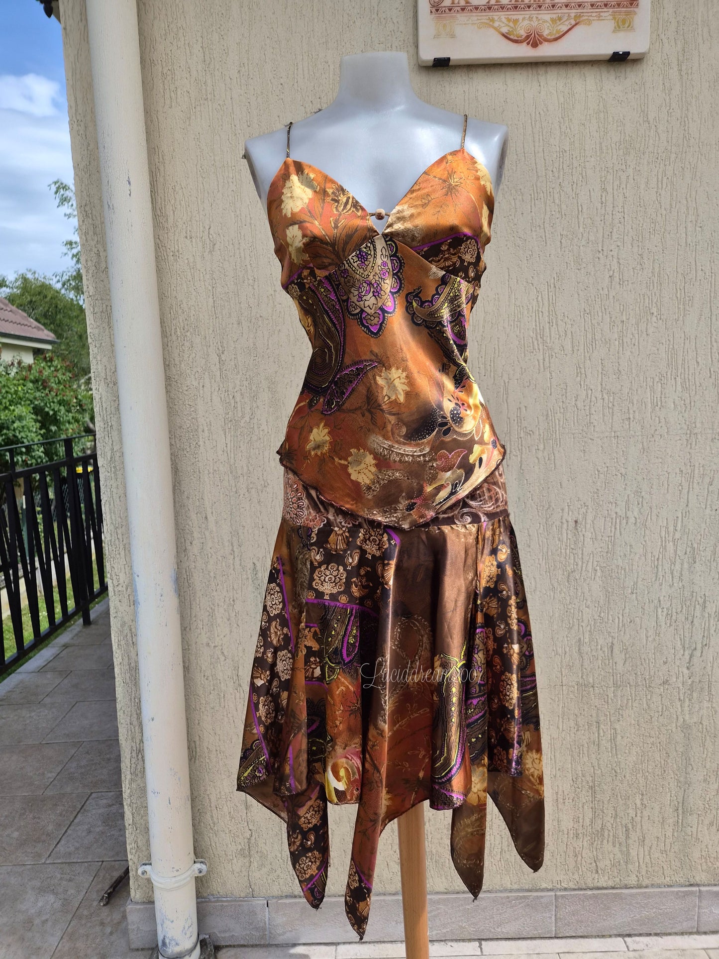 Ensemble satiné marron