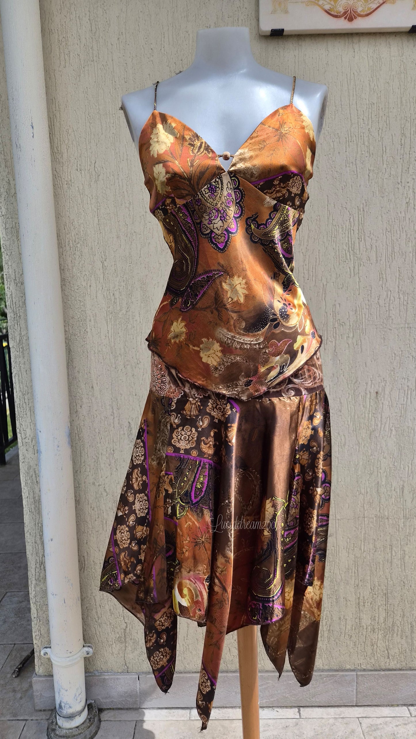 Ensemble satiné marron