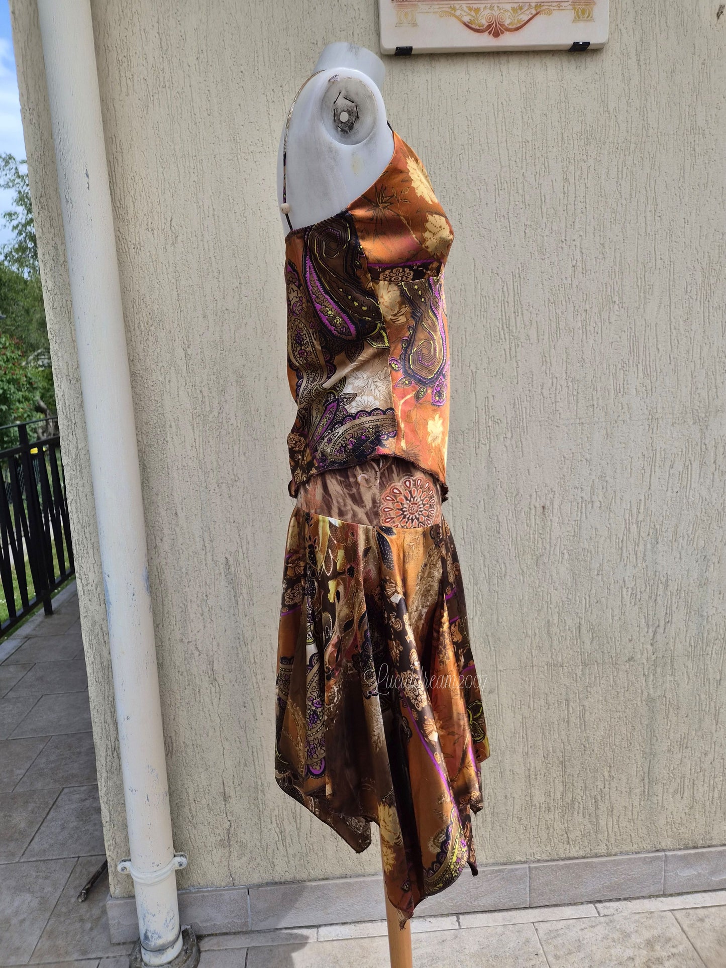 Ensemble satiné marron