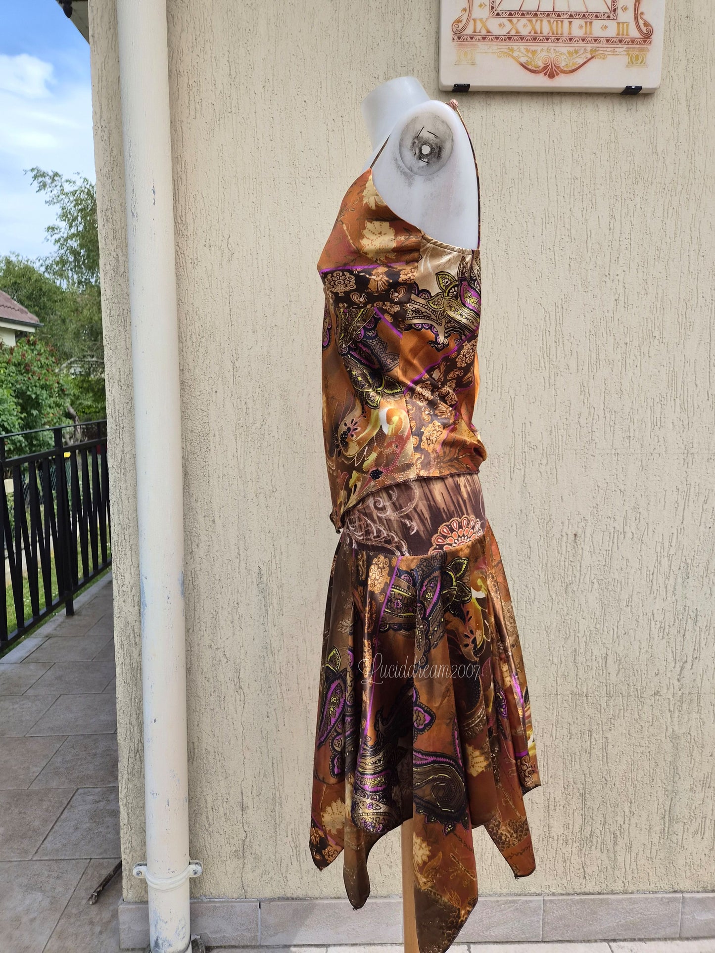 Ensemble satiné marron