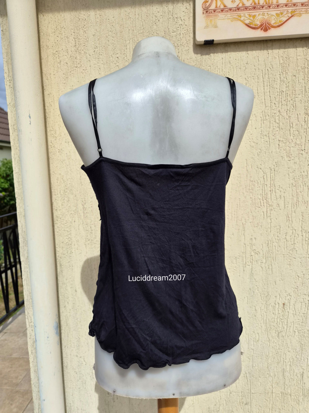 Silk and velvet top