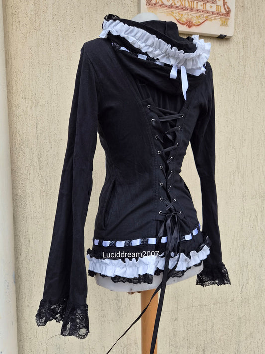 Gilet avec dentelle et satin Poizen Industries