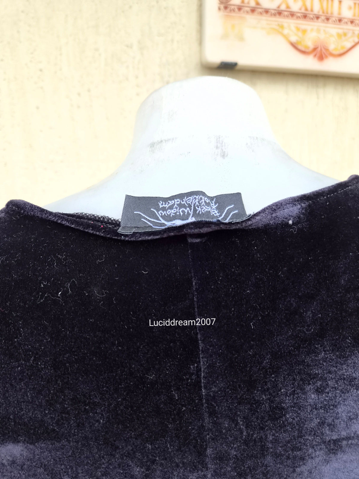Haut corset velours et dentelle