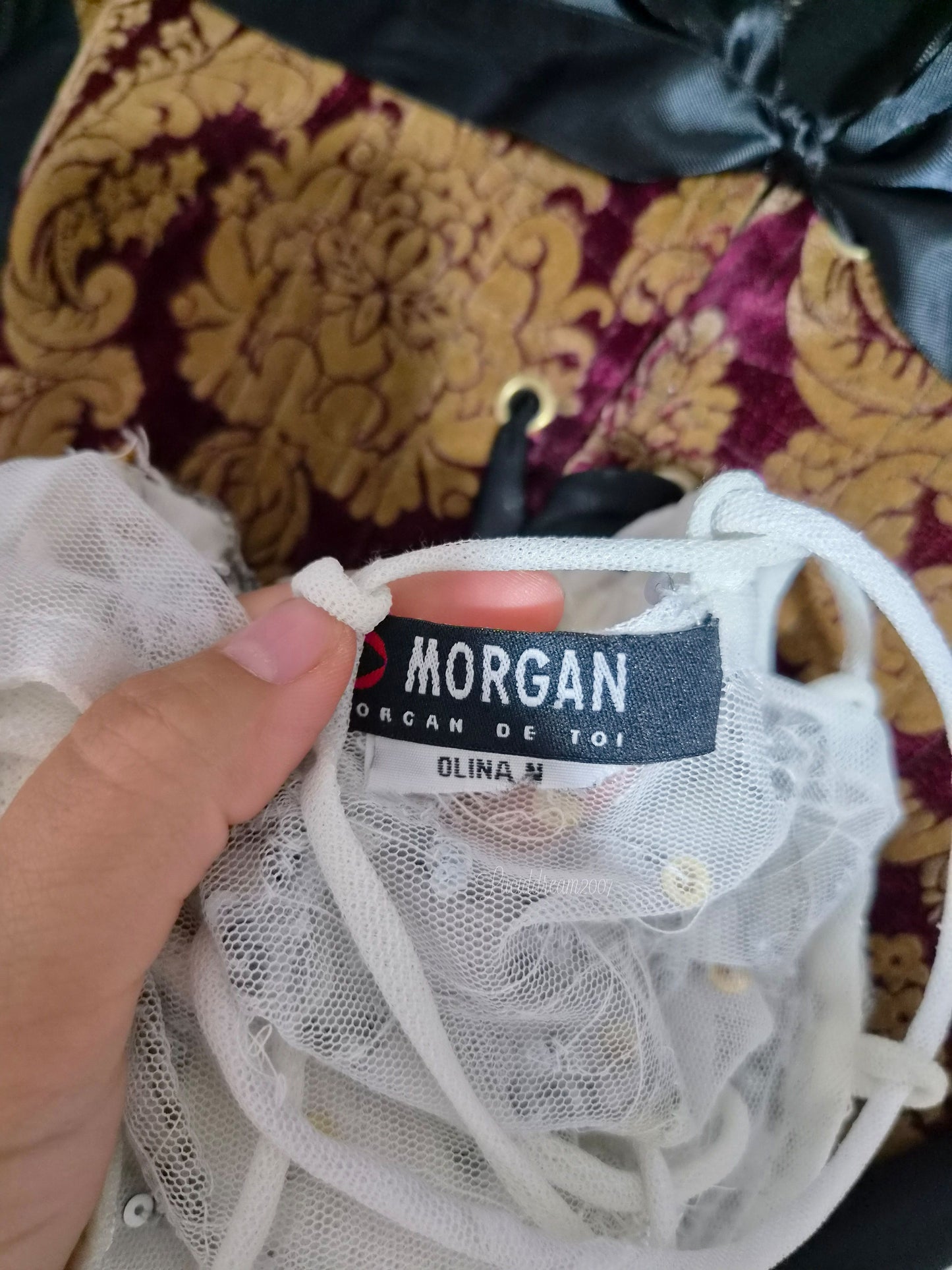 Dos nu brodé blanc Morgan de Toi