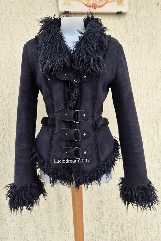 Manteau noir avec sangles Morgan de Toi