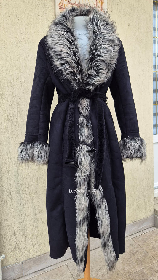Anthracite grey Afghan coat