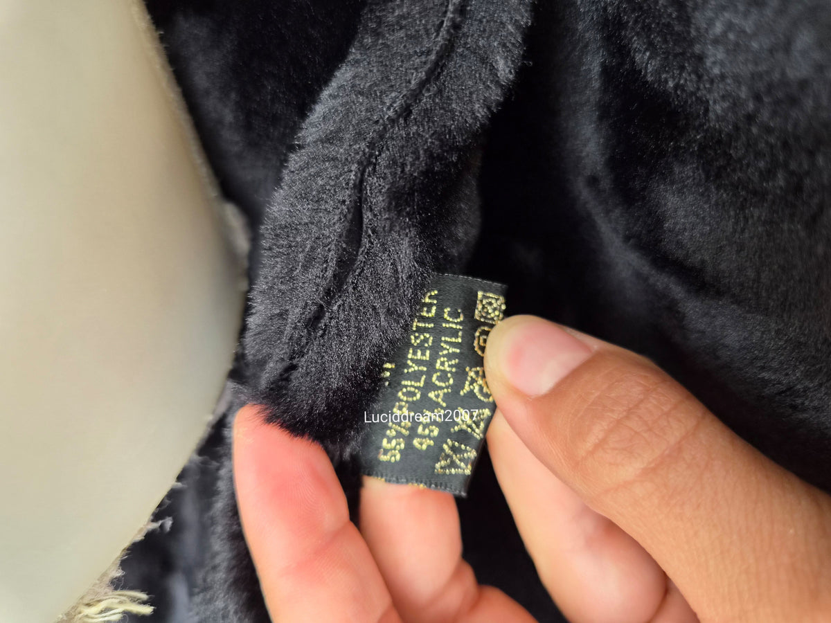 Afghan coat gris anthracite