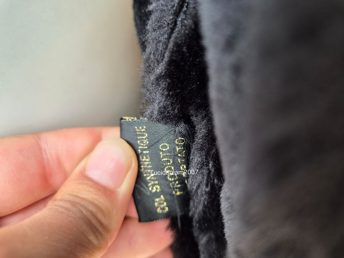 Afghan coat gris anthracite