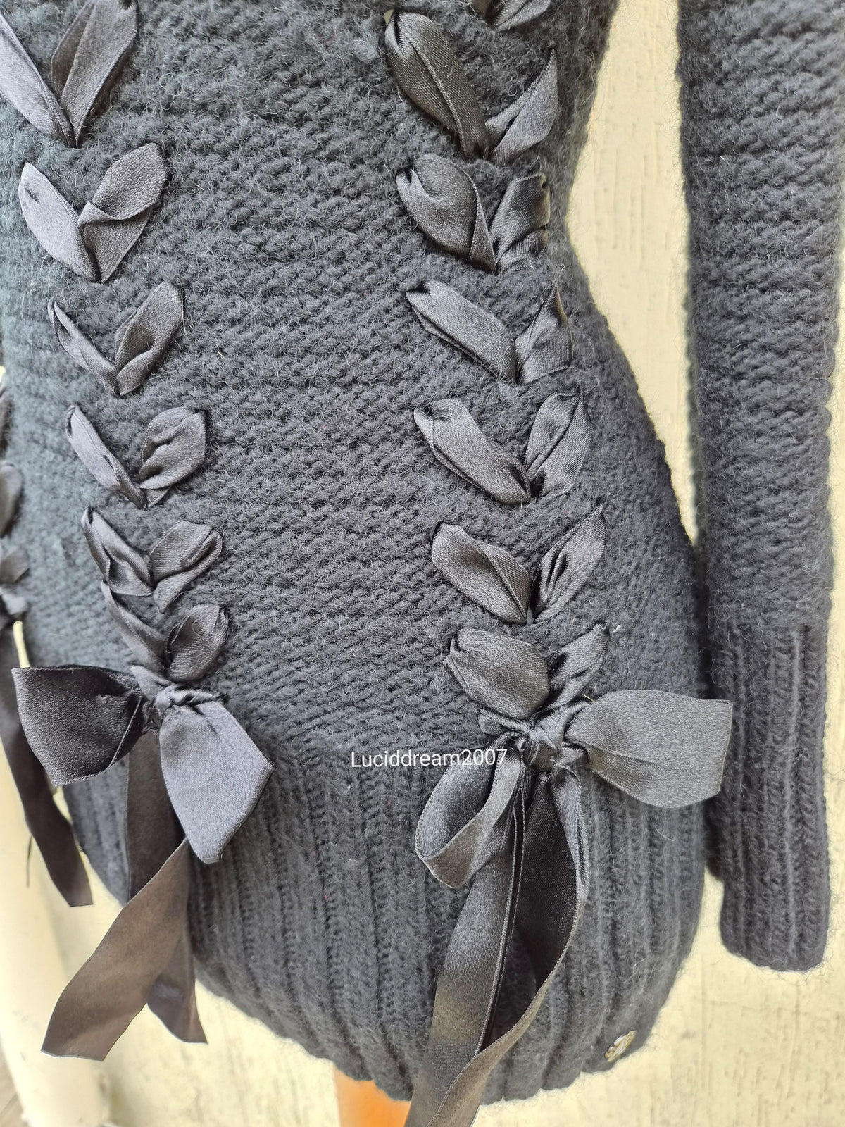 Morgan de Toi lace-up sweater