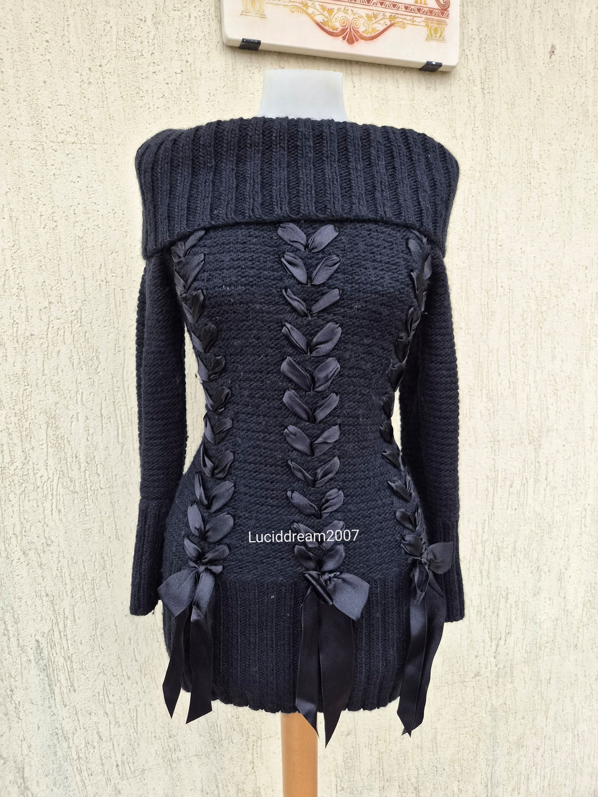 Morgan de Toi lace-up sweater
