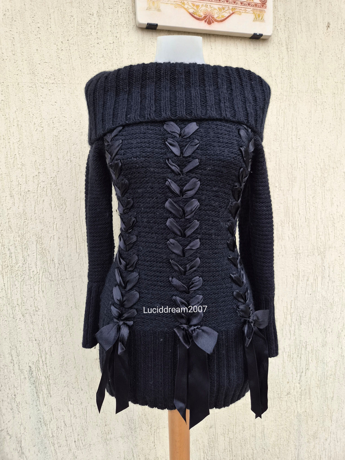 Morgan de Toi lace-up sweater