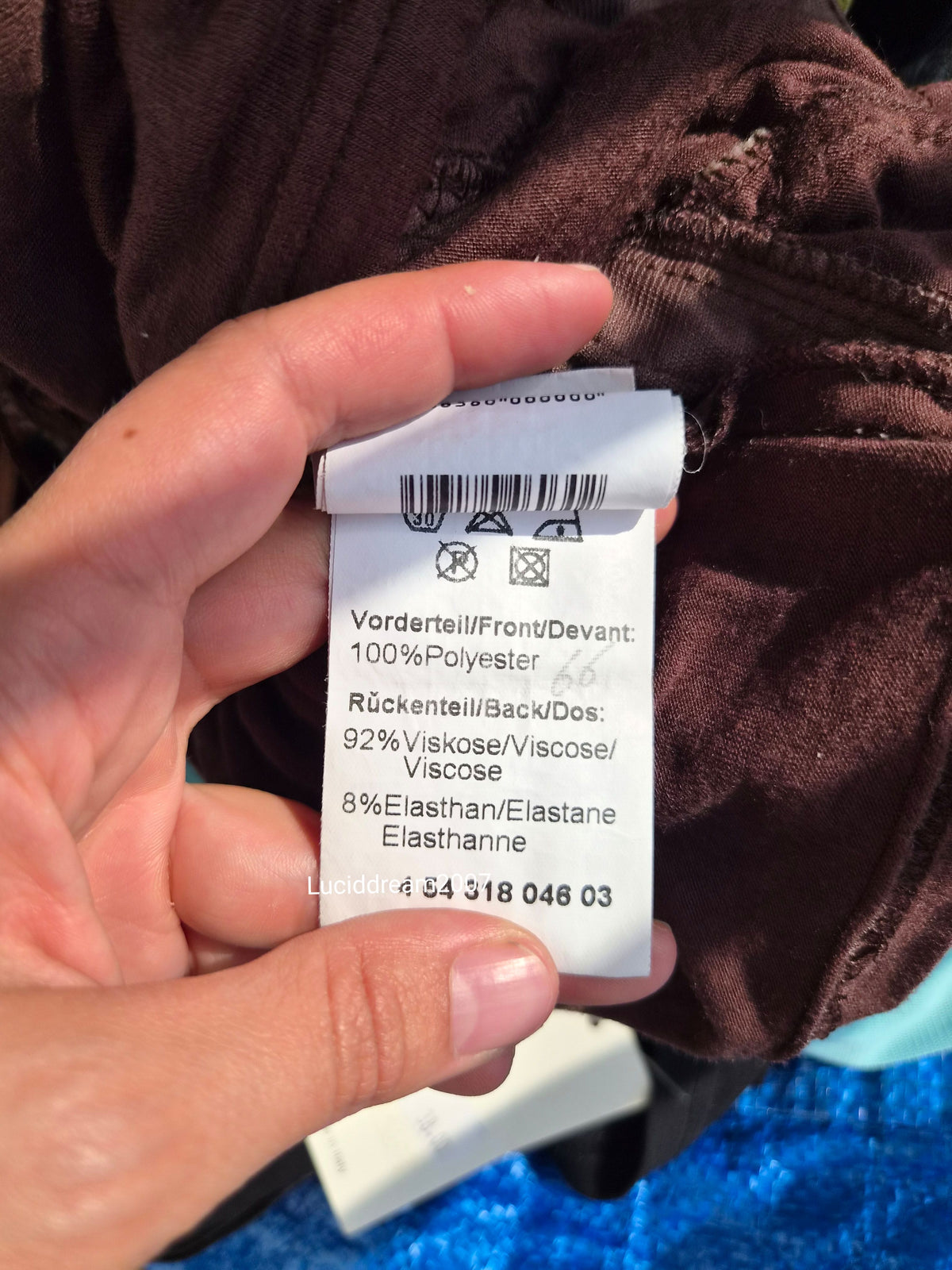 Haut en velours marron à laçage