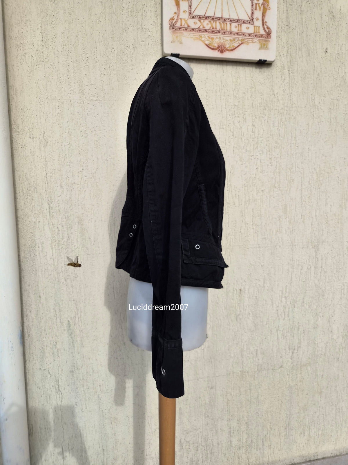 Veste noire fermeture Hook & eye