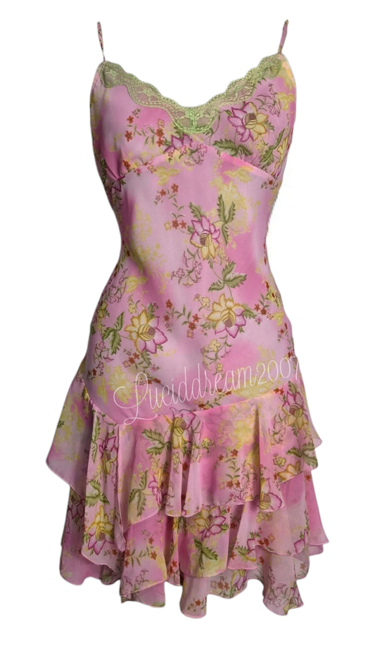 Robe en voile fleurie