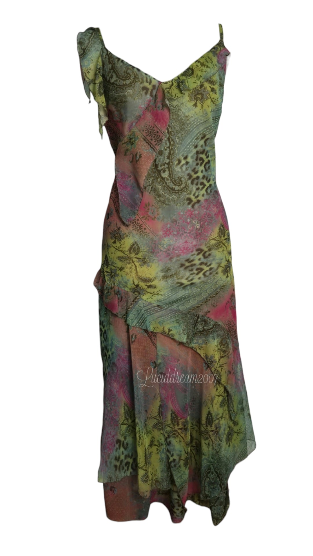 Robe asymétrique fleurie