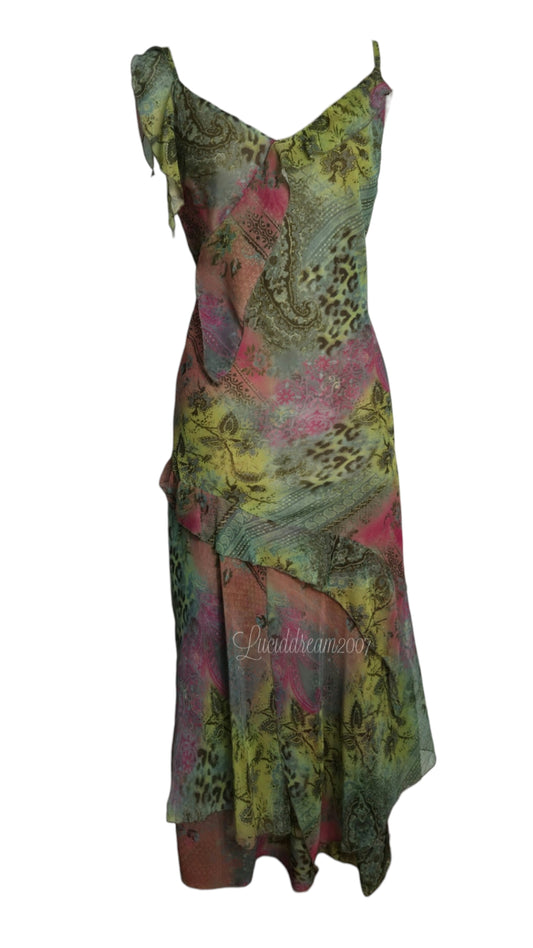 Robe asymétrique fleurie