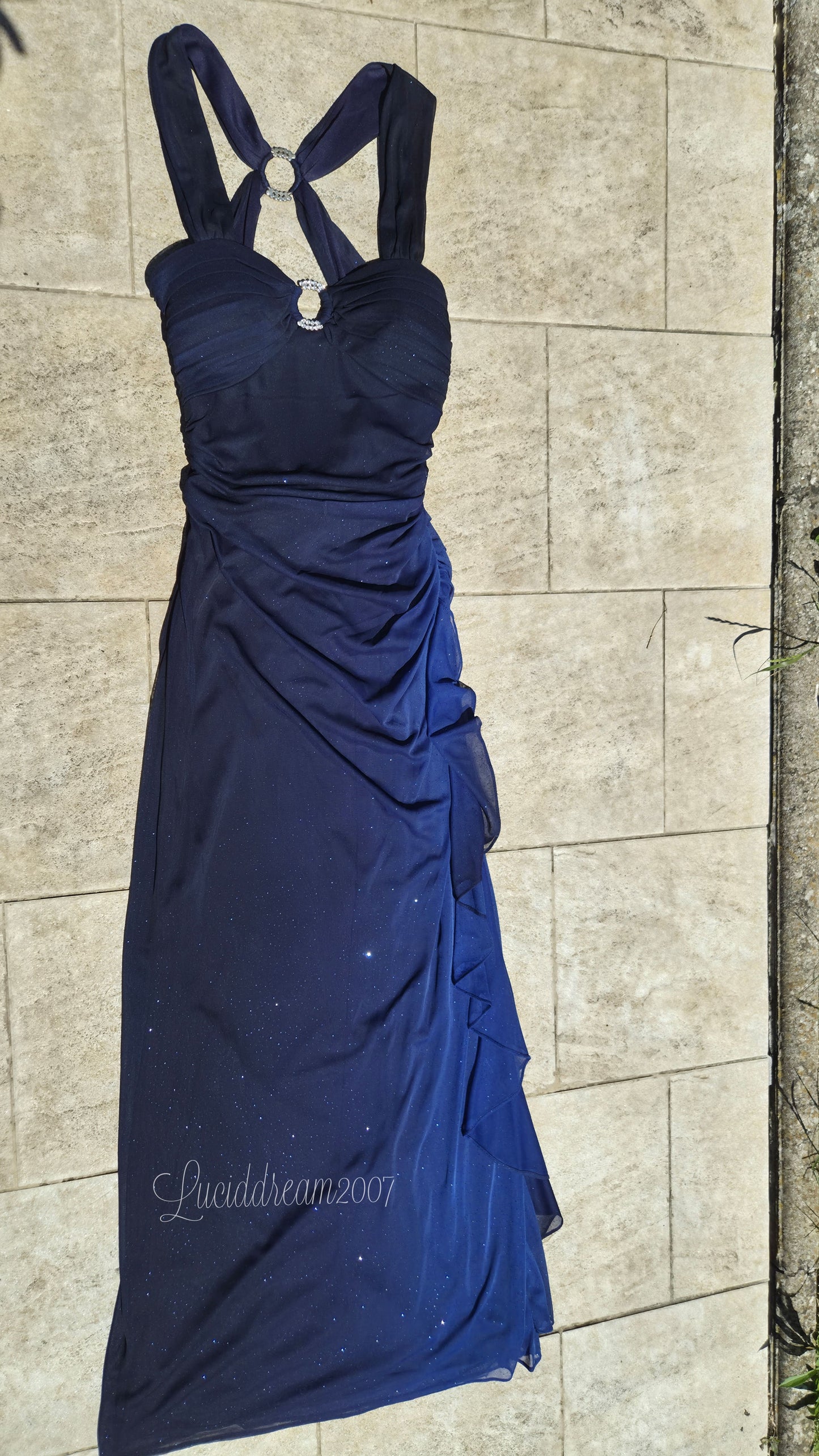 Robe bleue dégradée et brillante Betsy & Adam