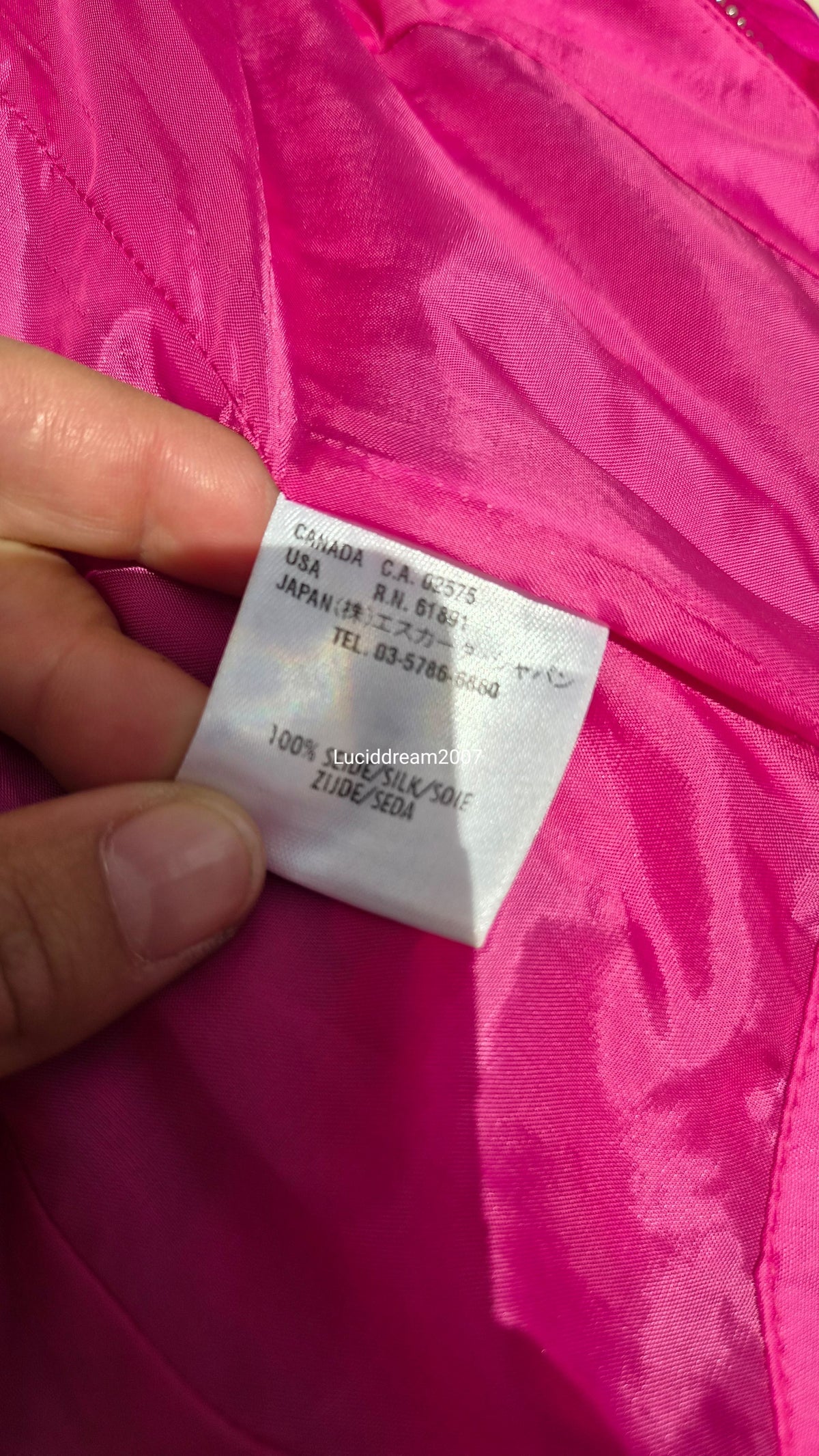 Robe brodée rose et lila