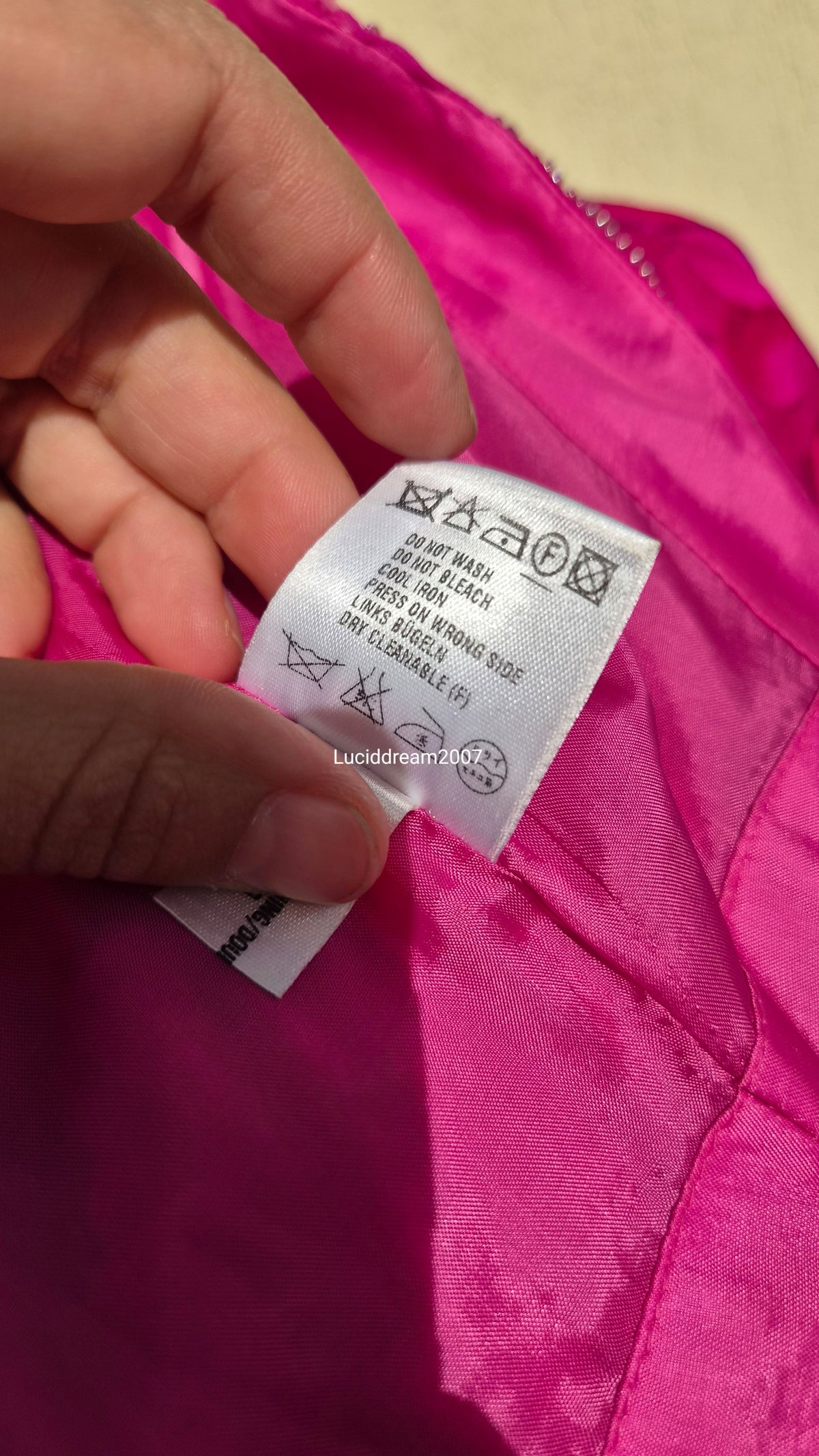 Robe brodée rose et lila