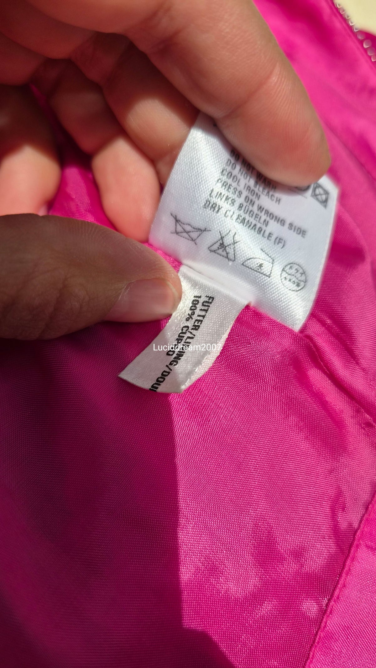 Robe brodée rose et lila