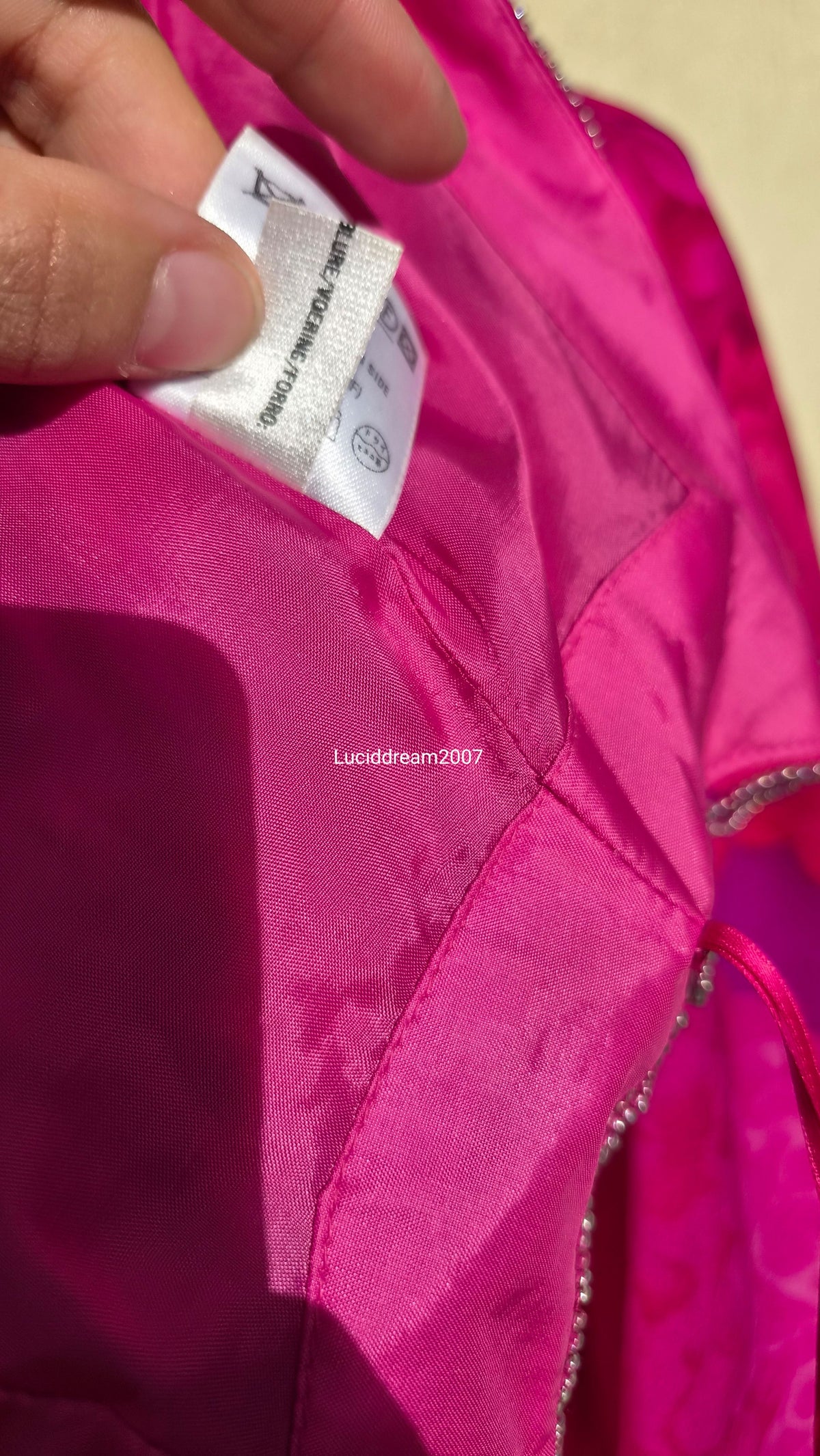 Robe brodée rose et lila
