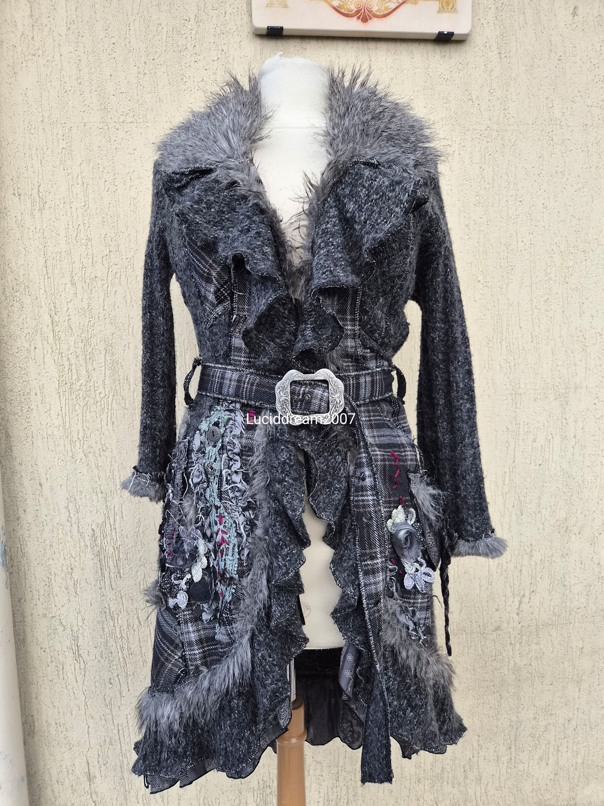 Maxi cardigan brodé