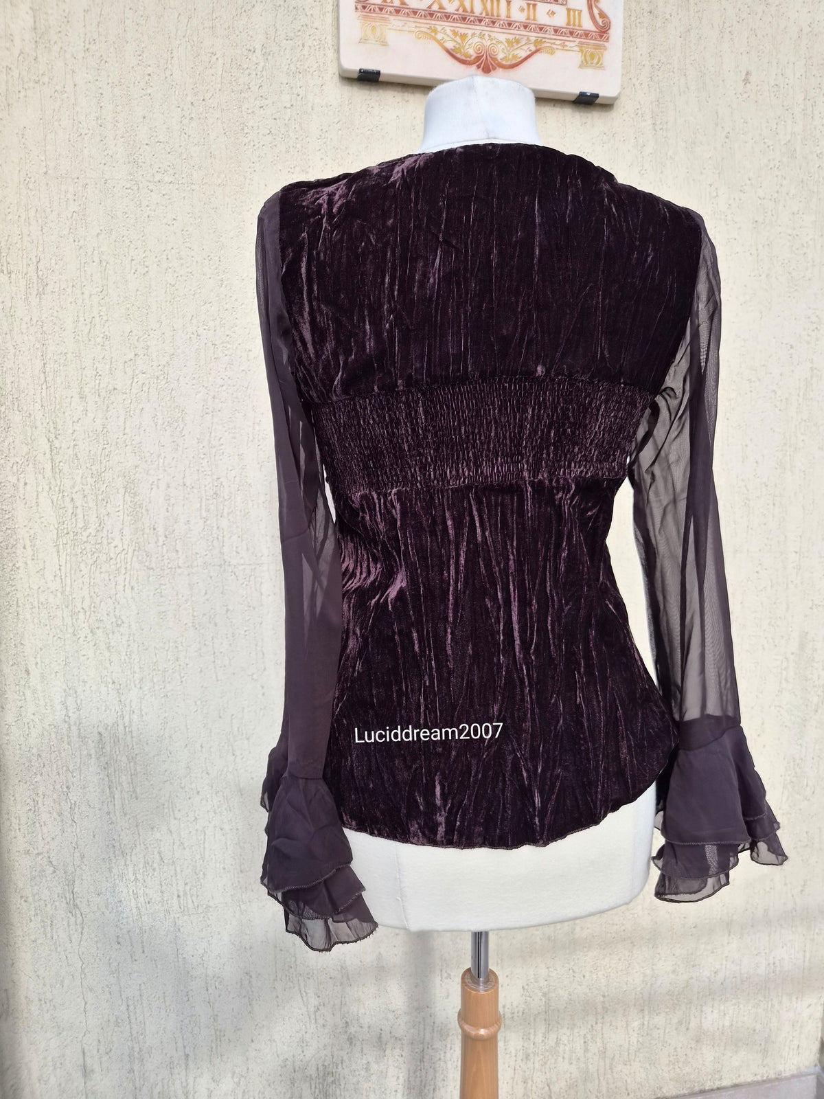 Haut en velours marron