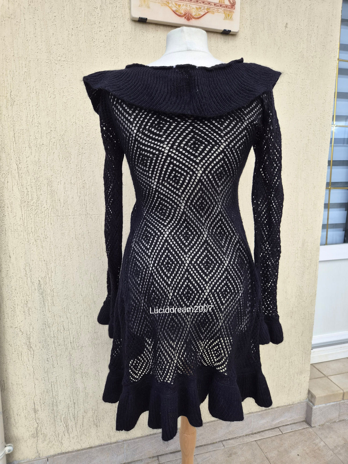 Long cardigan noir