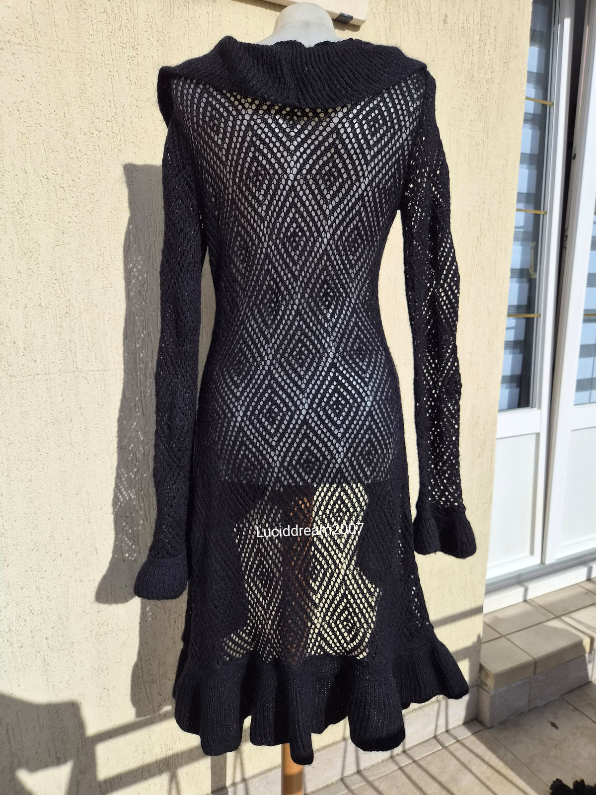 Long cardigan noir