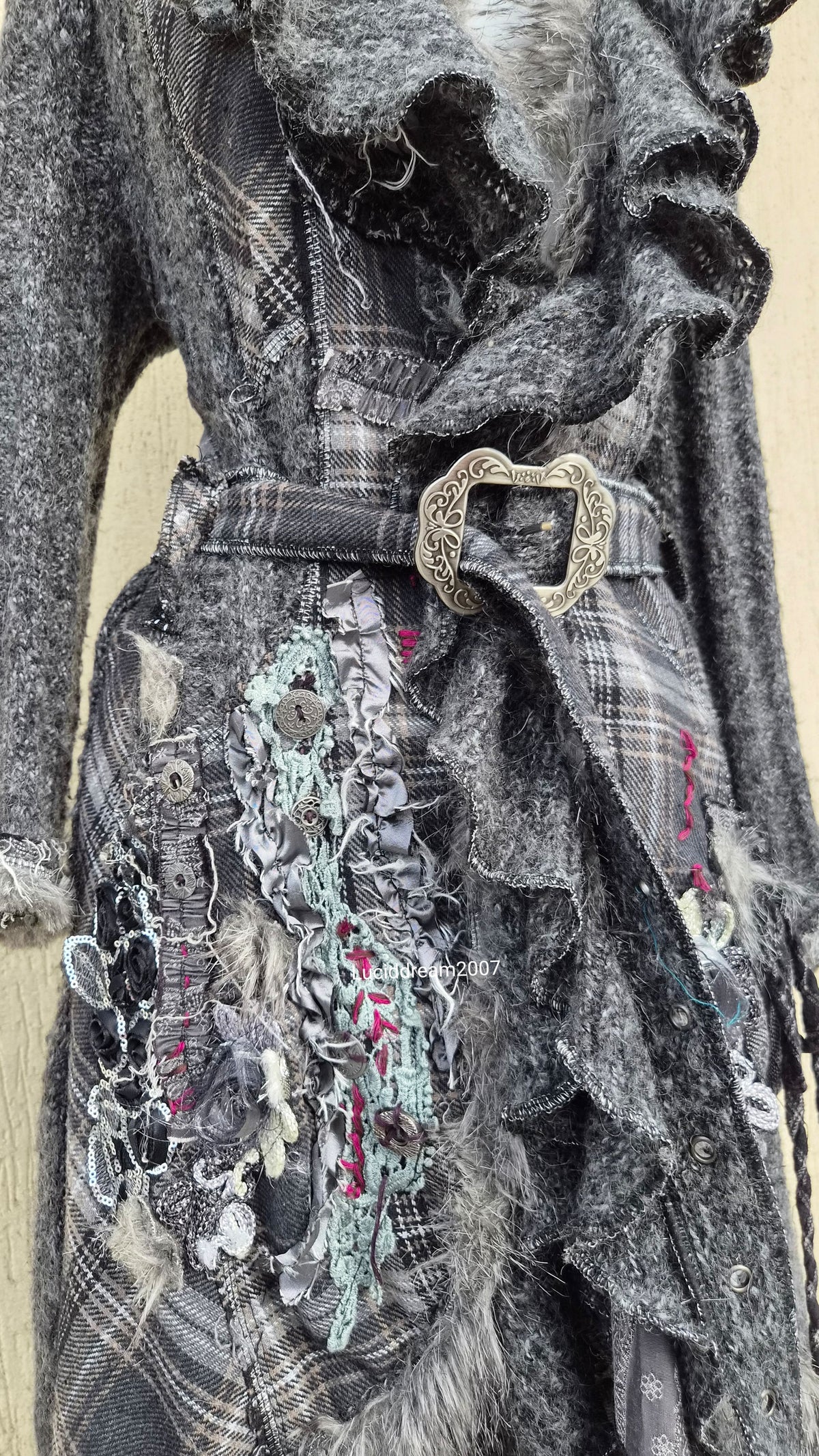 Maxi cardigan brodé