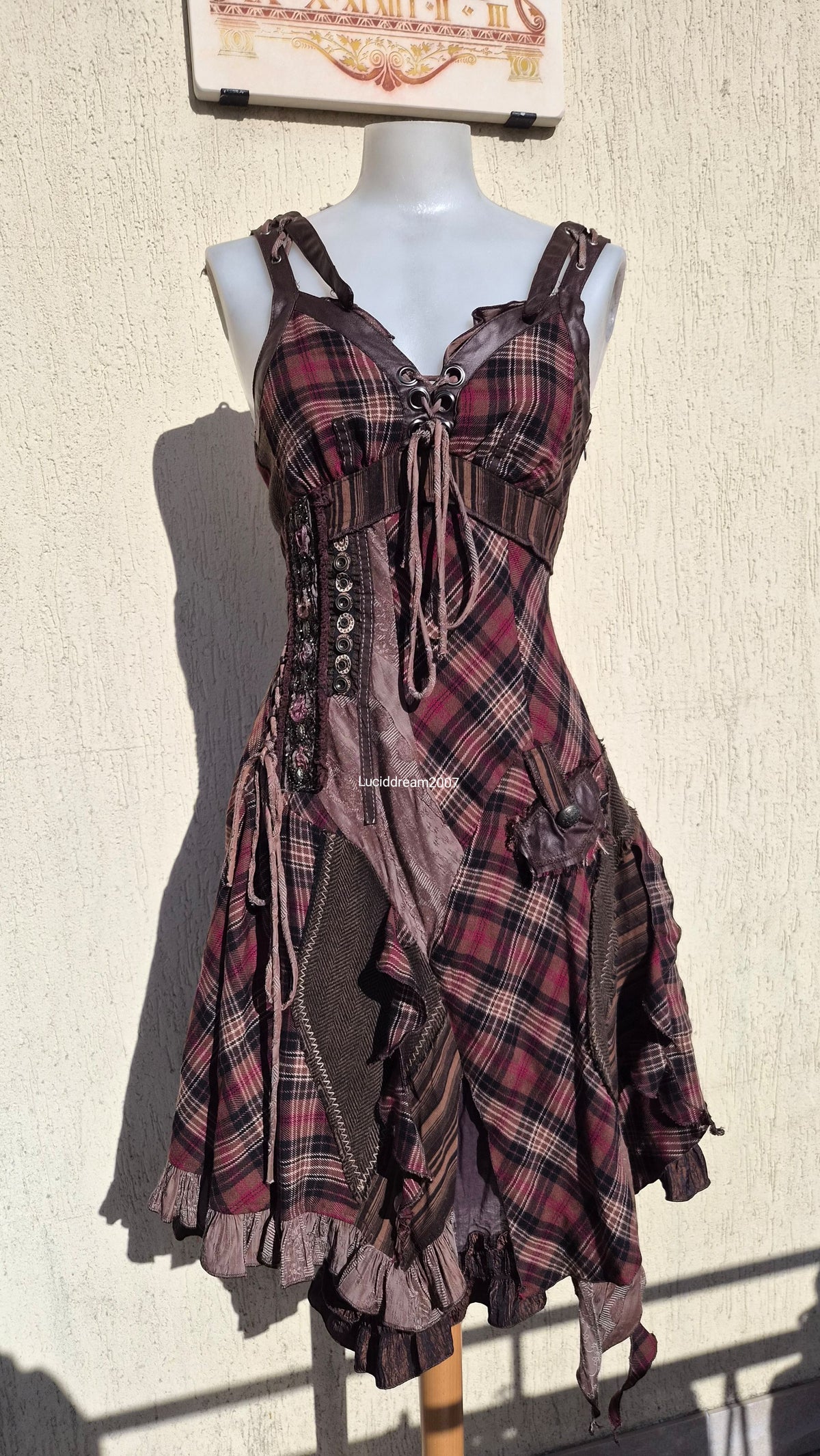 Robe destructurée tons marron